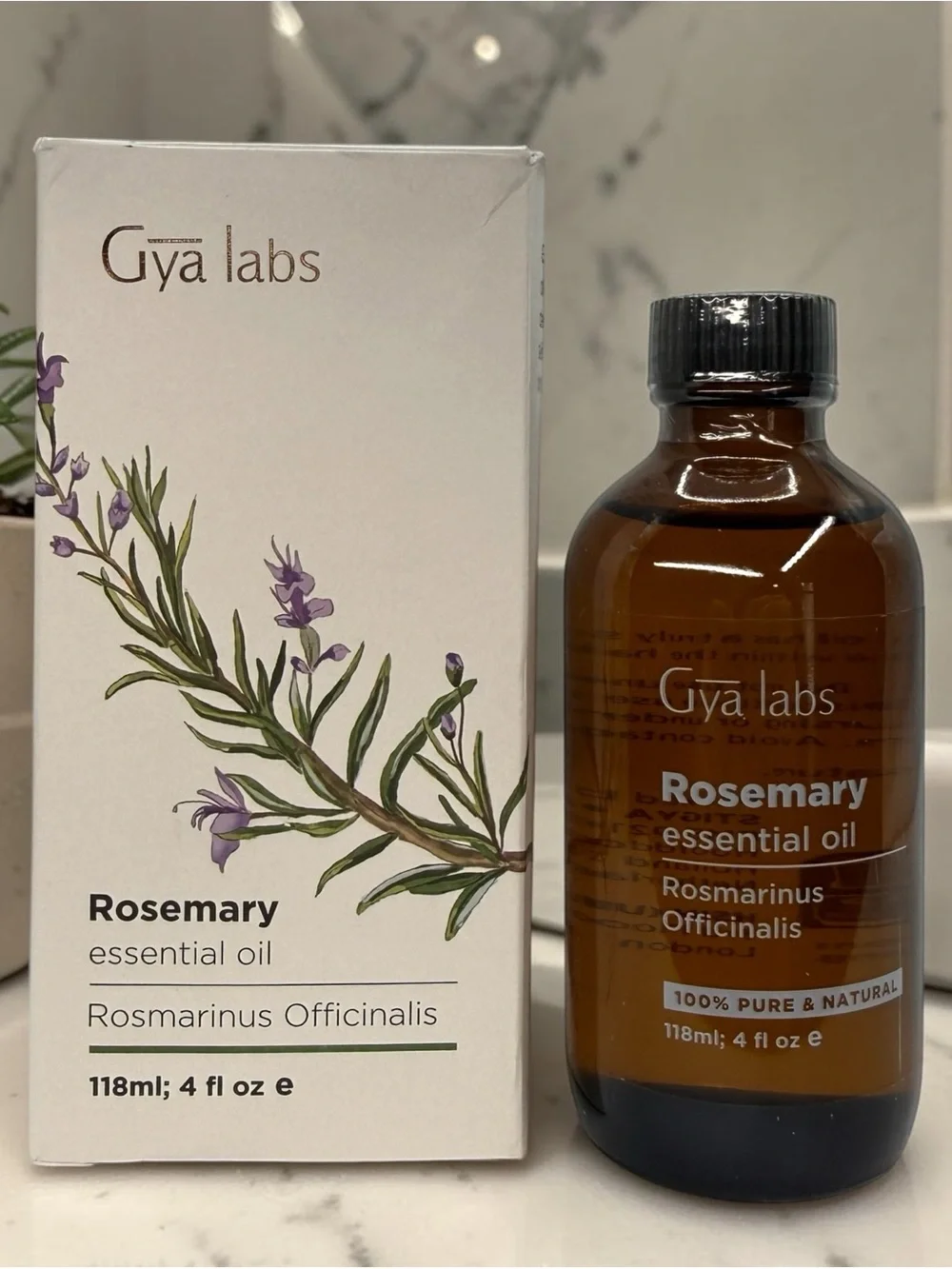 Gya‎ Labs Rosemary Essential Oil 4oz Aromatherapy Hair Skin Diffuser EXP 11/29